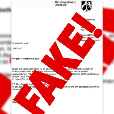 Pressemitteilung: Mutmaßlich gefälschte (oder nicht existente) 